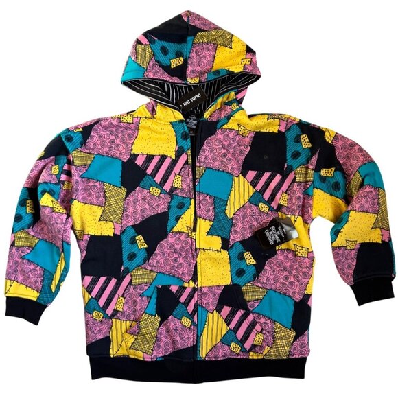 Nightmare Before Christmas Jack Sally Reversible Hoodie Jacket NEW M Hot Topic - Picture 1 of 3
